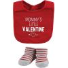 imageHudson Baby Unisex BabyCotton Bib and Sock SetValentine Truck