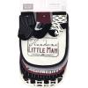 imageHudson Baby Unisex BabyCotton Bib and Sock SetVintage Little Man