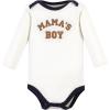 imageHudson Baby Unisex Cotton Bodysuit and Pant SetBrown Navy Mamas Boy Longsleeve