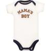 imageHudson Baby Unisex Cotton Bodysuit and Pant SetBrown Navy Mamas Boy Shortsleeve