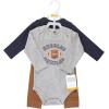 imageHudson Baby Unisex Cotton Bodysuit and Pant SetFootball Huddles Longsleeve