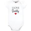 imageHudson Baby Unisex Cotton Bodysuit and Pant SetGirl Daddy Red Black