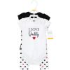 imageHudson Baby Unisex Cotton Bodysuit and Pant SetGirl Daddy Red Black