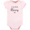 imageHudson Baby Unisex Cotton Bodysuit and Pant SetGirl Mommy Pink Navy