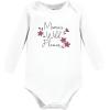 imageHudson Baby Unisex Cotton Bodysuit and Pant SetPlum Wildflower Long Sleeve