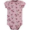imageHudson Baby Unisex Cotton Bodysuit and Pant SetPlum Wildflower Short Sleeve