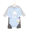 imageHudson Baby Unisex Cotton Bodysuit and Pant SetPolar Bear Explorer