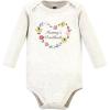 imageHudson Baby Unisex Cotton Bodysuit and Pant SetSoft Painted Floral Longsleeve