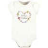 imageHudson Baby Unisex Cotton Bodysuit and Pant SetSoft Painted Floral Shortsleeve