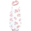 imageHudson Baby girls Sleeveless Bodysuit and Headband SetBaby and Toddler TShirt SetSoft Pink Roses