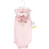 imageHudson Baby girls Sleeveless Bodysuit and Headband SetBaby and Toddler TShirt SetSoft Pink Roses