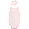 imageHudson Baby girls Sleeveless Bodysuit and Headband SetBaby and Toddler TShirt SetSoft Pink Roses