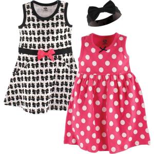 imageHudson Baby Baby Girls Cotton Dress and Headband SetBow