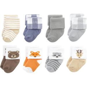 imageHudson Baby Baby Girls Cotton Rich Newborn and Terry SocksWoodland