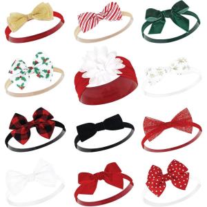 imageHudson Baby Cotton and Synthetic Headbands Size 024 Months12 Days of Christmas Holly