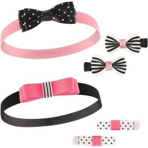 imageHudson Baby Cotton and Synthetic Headbands Size 024 MonthsBlack Pink