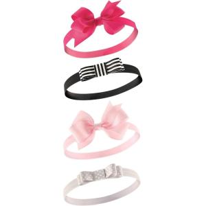 imageHudson Baby Cotton and Synthetic Headbands Size 024 MonthsBlack Pink Bow