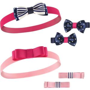 imageHudson Baby Cotton and Synthetic Headbands Size 024 MonthsNavy Pink