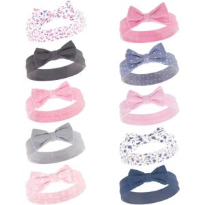 imageHudson Baby Cotton and Synthetic Headbands Size 024 MonthsPink Blue Flower