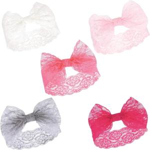 imageHudson Baby Cotton and Synthetic Headbands Size 024 MonthsPink White