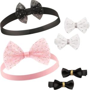 imageHudson Baby Cotton and Synthetic Headbands Size 024 MonthsSilver Pink