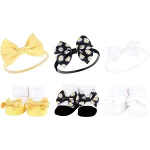 imageHudson Baby Girls Headband and Socks GiftsetBlack Daisy