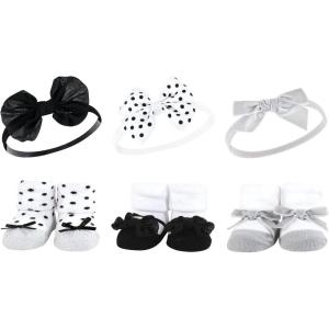 imageHudson Baby Girls Headband and Socks GiftsetBlack Silver