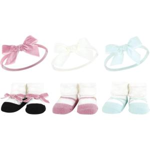 imageHudson Baby Girls Headband and Socks GiftsetBlush Mint