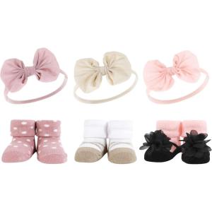 imageHudson Baby Girls Headband and Socks GiftsetBlush Taupe