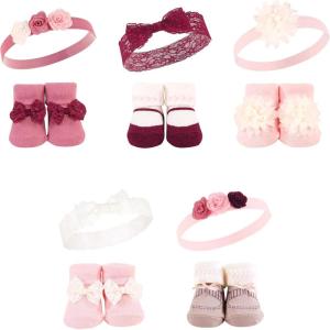 imageHudson Baby Girls Headband and Socks GiftsetBoho 10pack