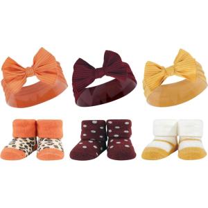 imageHudson Baby Girls Headband and Socks GiftsetBurgundy Orange