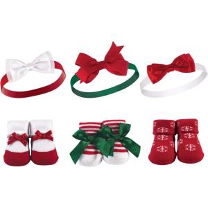 imageHudson Baby Girls Headband and Socks GiftsetChristmas Snowflake