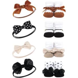 imageHudson Baby Girls Headband and Socks GiftsetClassic Neutrals