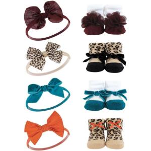imageHudson Baby Girls Headband and Socks GiftsetFall Leopard