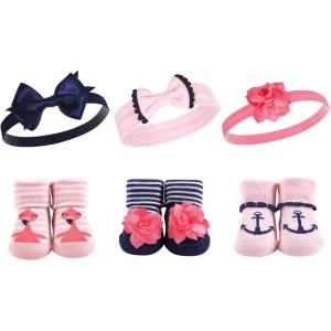 imageHudson Baby Girls Headband and Socks GiftsetFlamingo 6pack