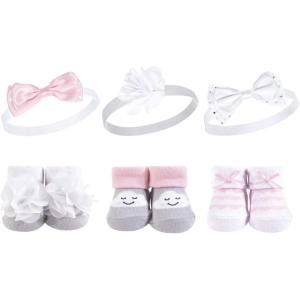 imageHudson Baby Girls Headband and Socks GiftsetGray Cloud