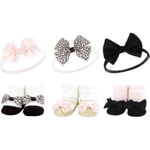 imageHudson Baby Girls Headband and Socks GiftsetLight Pink Leopard