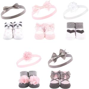 imageHudson Baby Girls Headband and Socks GiftsetPanda 10pack