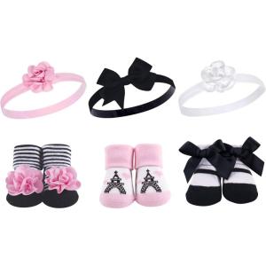 imageHudson Baby Girls Headband and Socks GiftsetParis 6pack