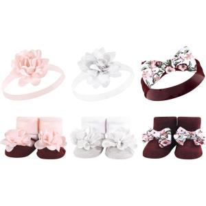 imageHudson Baby Girls Headband and Socks GiftsetPink Burgundy