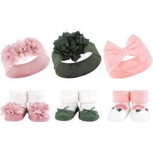 imageHudson Baby Girls Headband and Socks GiftsetPink Green