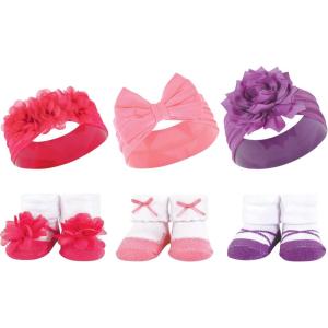 imageHudson Baby Girls Headband and Socks GiftsetPink Purple
