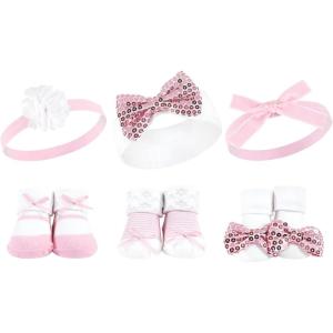 imageHudson Baby Girls Headband and Socks GiftsetPink Sequin