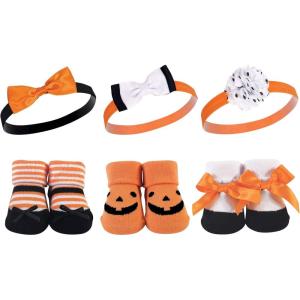 imageHudson Baby Girls Headband and Socks GiftsetPumpkin