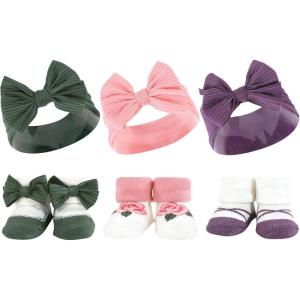 imageHudson Baby Girls Headband and Socks GiftsetPurple Green