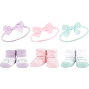 imageHudson Baby Girls Headband and Socks GiftsetPurple Mint Rainbow