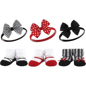 imageHudson Baby Girls Headband and Socks GiftsetRed Houndstooth