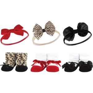 imageHudson Baby Girls Headband and Socks GiftsetRed Leopard
