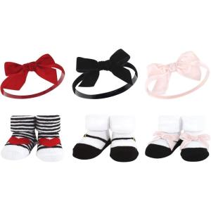 imageHudson Baby Girls Headband and Socks GiftsetRed Pink
