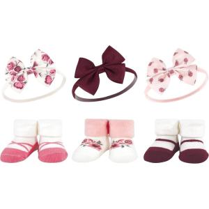 imageHudson Baby Girls Headband and Socks GiftsetRose 6piece